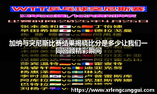 加纳与突尼斯比赛结果揭晓比分是多少让我们一同回顾精彩瞬间